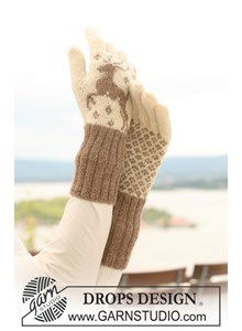 Gebreide handschoenen met rendieren