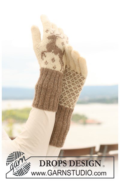 Breipatroon Gebreide handschoenen met rendieren