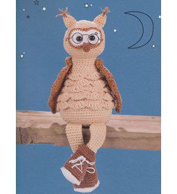 Uil Oehoe met bril gemaakt van Scheepjes Catona 25 en 10 gram