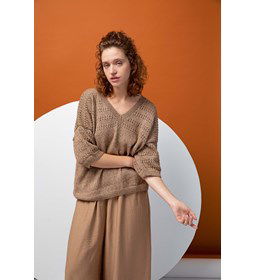 Damestrui in ajourpatroon gemaakt van Lang Yarns Vaya