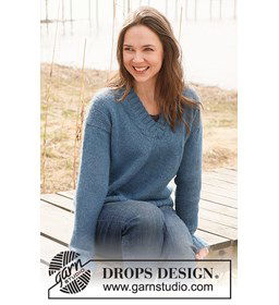 Damestrui met V-hals gemaakt van Drops Alpaca