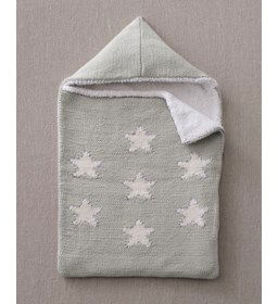 Trappelzak met sterren gemaakt van Phildar Phil merinos 6