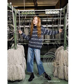 Herentrui of damestrui Jord blauw gemaakt van Lopi Lettlopi