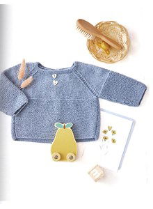 babytruitje in ribbel- en tricotsteek