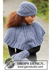 Muts, schoudermantel en wanten