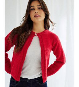 Damesvest met aansluitende halsboord gemaakt van Phildar Phil Romance