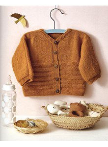 babyvestje met streeppatroon in ribbelsteek