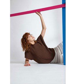 Damestrui met korte mouwen gemaakt van Lang Yarns Norma - Norma Color