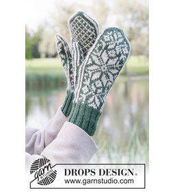 Warme Noorse wanten gemaakt van Breinaalden zonder knop