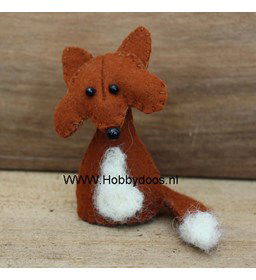 Vosje gemaakt van gereedschappen voor bij het vilten