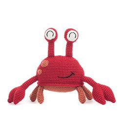 Knuffel Cedric de krab gemaakt van Phildar Phil Coton 4