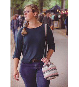 Buideltas gemaakt van Scheepjes Catona 50 - 100 gram