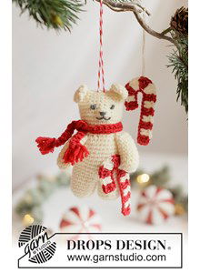 Gehaakte Kerst Teddybeer in zachte merinowol