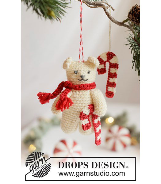 Haakpatroon Gehaakte Kerst Teddybeer in zachte merinowol