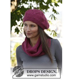 Halswarmer en muts gemaakt van Drops Kid Silk