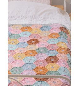 Sprei van gekleurde zeshoeken gemaakt van Durable Soqs