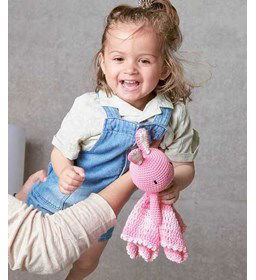 Knuffeldoekje konijn gemaakt van Rico Ricorumi Spin Spin