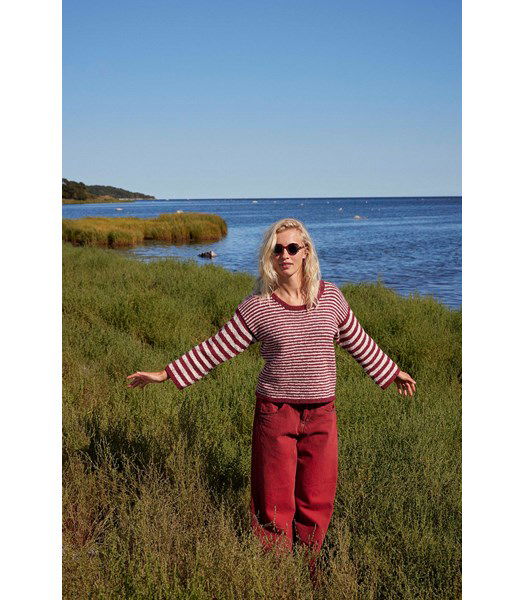 Breipatroon Damestrui Chloe met streeppatroon