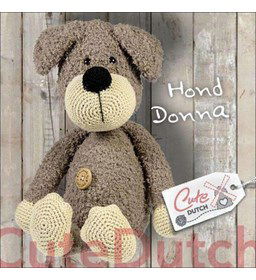 Knuffeldier hond met donzige vacht gemaakt van Scheepjes Softy