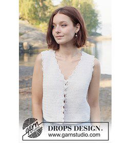 Scallop Bliss vest gemaakt van Drops Safran