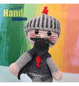 Handpop Ridder met helm en baard gemaakt van Durable Cosy Fine