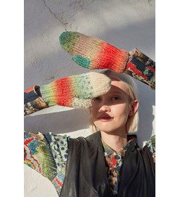 Dikke wanten gemaakt van Breinaalden zonder knop