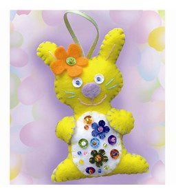 Konijn gemaakt van kraaltjes klein - rocailles - beads