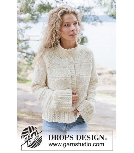 Breipatroon Top-down gebreid vest met raglan en hoge col