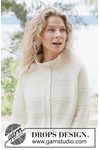 Breipatroon Top-down gebreid vest met raglan en hoge col van andere kant
