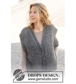 Damesvest gemaakt van Drops Kid Silk