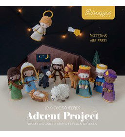 Kerststal scheepjes gemaakt van Scheepjes Twinkle