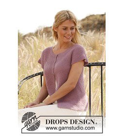 Gebreid mouwloos vest gemaakt van Drops Alpaca