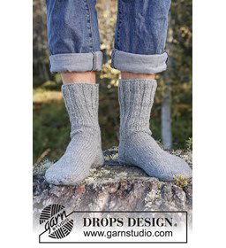 Herensokken gemaakt van Drops Fabel