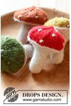 Breipatroon paddenstoel hangers Enchanted Mushrooms van andere kant