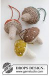 Breipatroon paddenstoel hangers Enchanted Mushrooms van andere kant