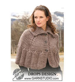 Schoudermantel gemaakt van knopen