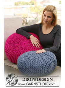 Kussen/Poef Denimblauw