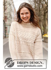 Damestrui met reli&#235;fpatroon en dubbele halsrand