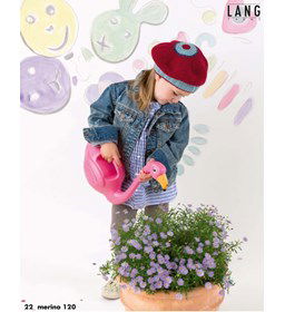 Muts gemaakt van Lang Yarns Merino 120 en 120 Color