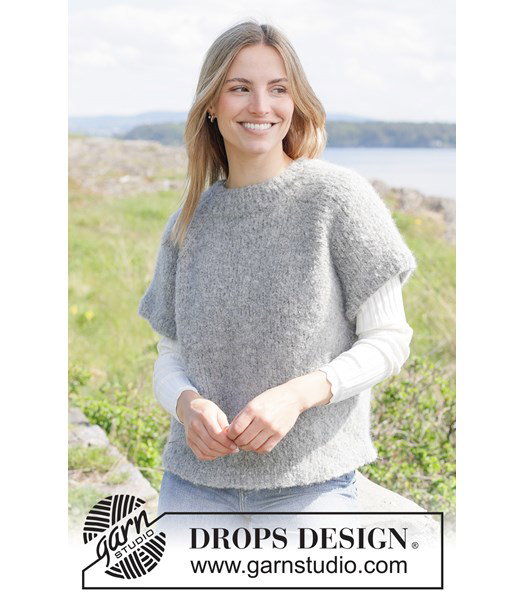 Breipatroon oversized damestrui met raglan en korte mouwen