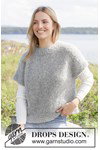 Breipatroon oversized damestrui met raglan en korte mouwen van andere kant