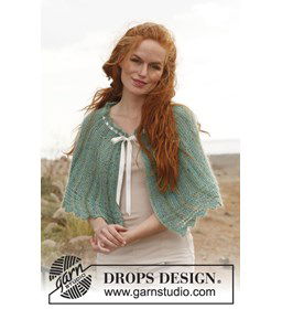 Schouderwarmer gemaakt van Drops Kid Silk