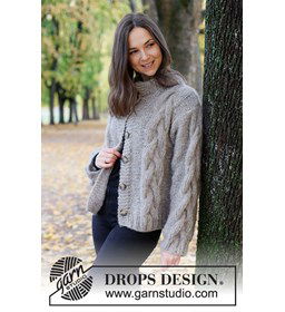 Damesvest gemaakt van Drops Brushed Alpaca Silk