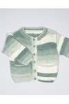 Breipatroon Babyvest gebreid in ribbel- en tricotsteek van andere kant