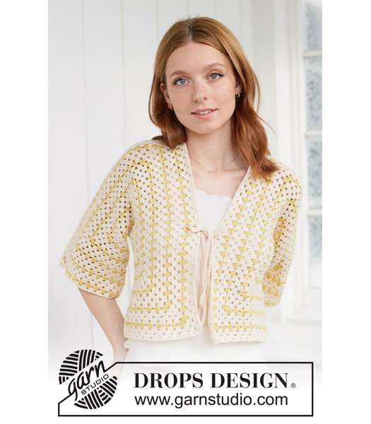 Haakpatroon hexagonvest met granny square patroon