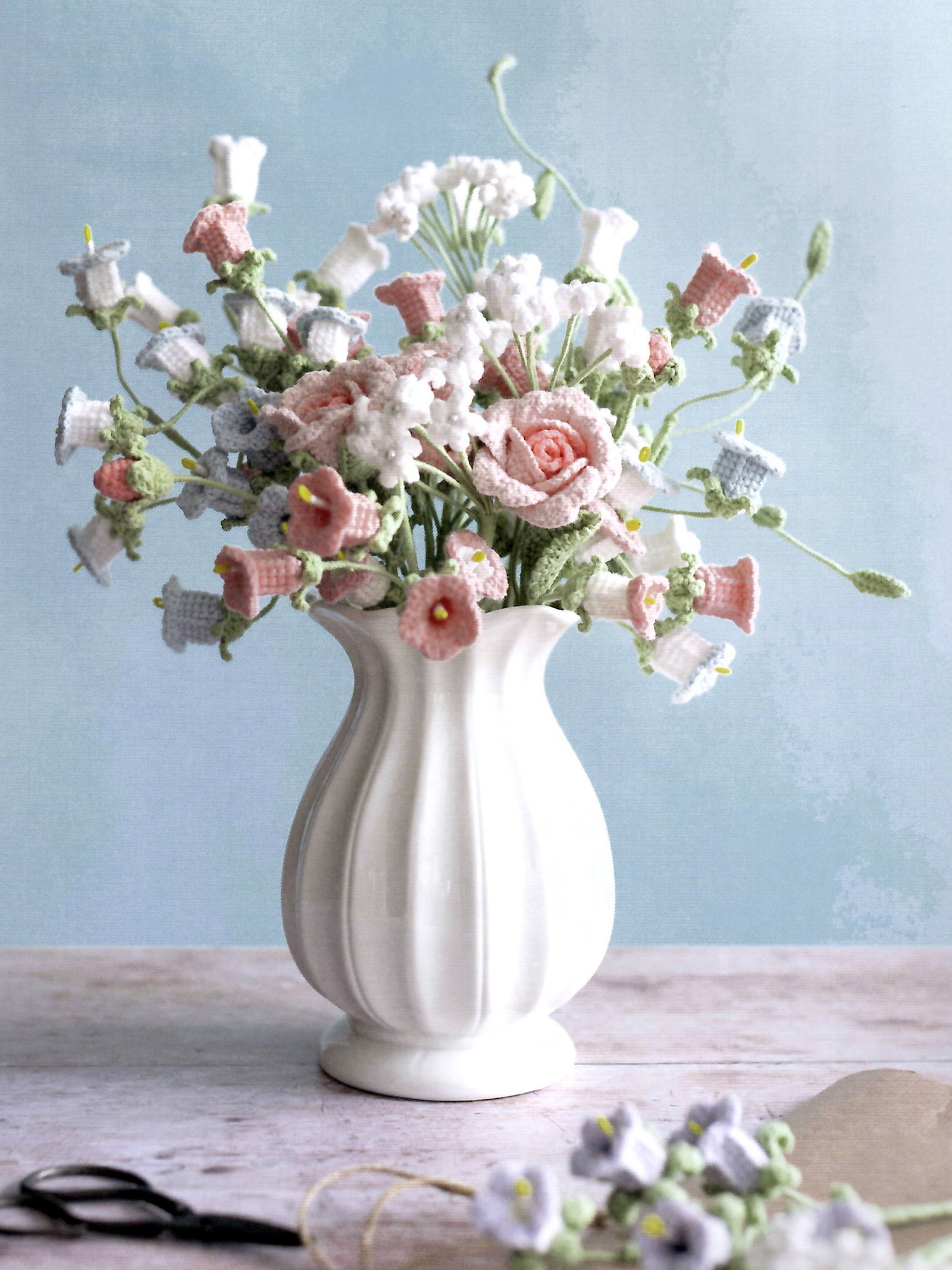 Haakpatroon bloemenboeket met rozen, ....