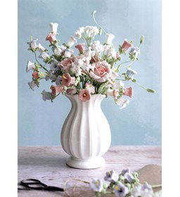 Happy Home Boeket gemaakt van boeken haken