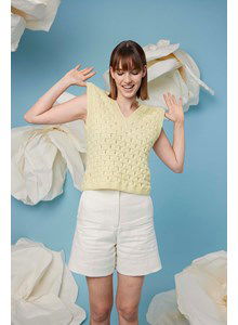 Spencer Marla met V-hals in ajourpatroon