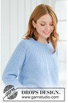 Breipatroon Gebreide trui met ronde pas in zachte DROPS Air garen van andere kant