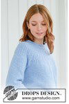 Breipatroon Gebreide trui met ronde pas in zachte DROPS Air garen van andere kant